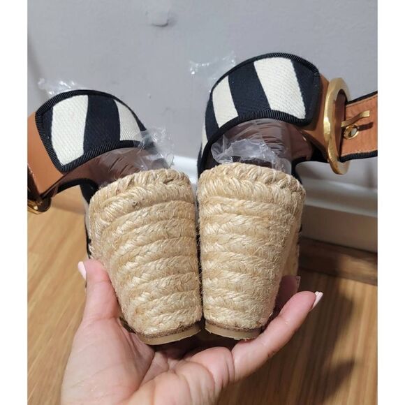 CELINE- Sandals - Stripes Wedge 6 - Picture 8 of 11